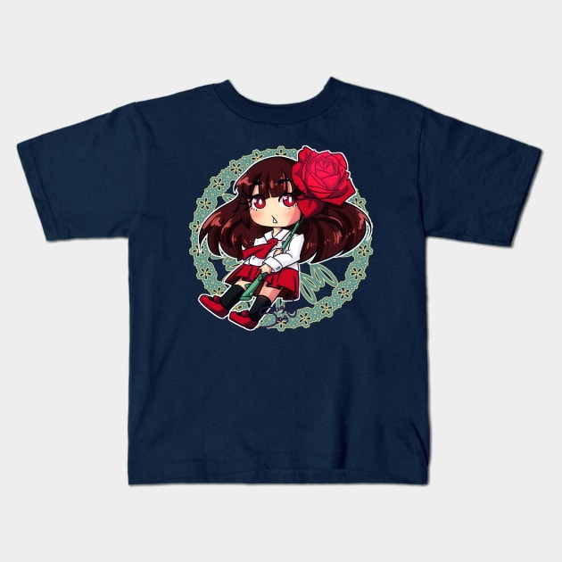 A RED ROSE Kids T-Shirt by Sagurin